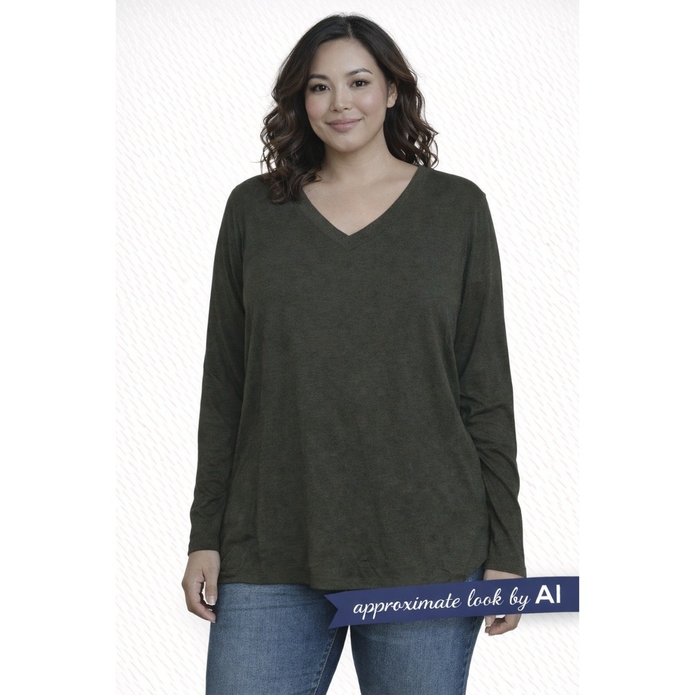 Sonoma Goods For Life Adaptive Long Sleeve Top Olive Green XXL shoulder surgery